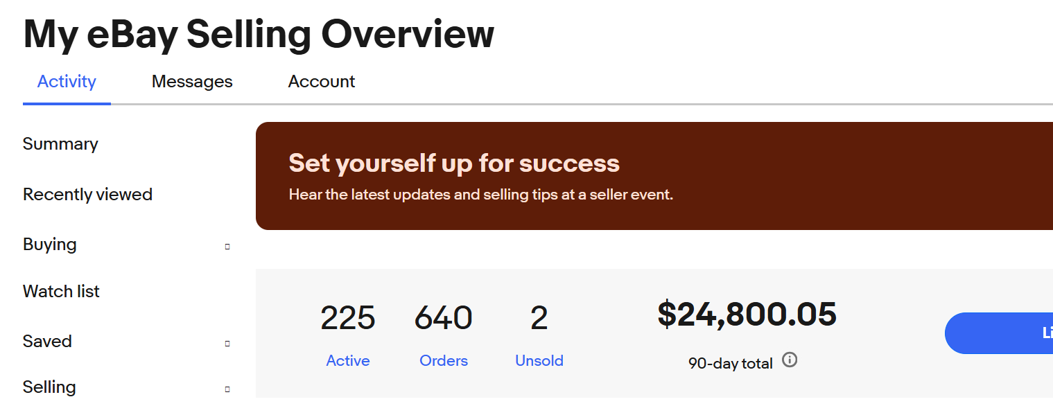 Sales Screenshot